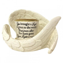 Angel Wings Pillar Candle Holder