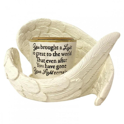 Angel Wings Pillar Candle Holder