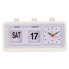 Fashion Retro Flip Clock Digtal Flip Day Date Display Time Clock White
