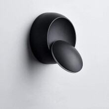 1 Pcs Wall Sconces Indoor White Led Wall Light 7w Modern Wall Sconce Warm White Creative Eclipse 2 In 1 Aluminum Wall Sconce Led Lamp (black)