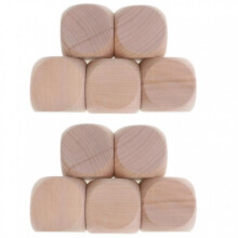 10 Blank Wooden Dice Set Spot Dice Polyhedral Party Supplies for Role Playing Game