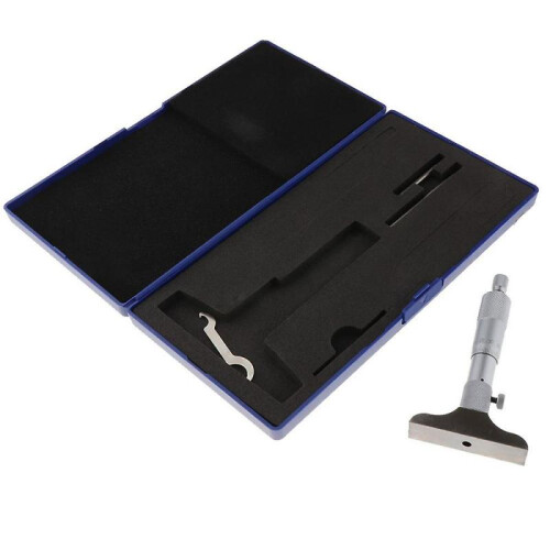 Premium 0-2inch Depth Micrometer Flat Probe Machinist Gauge Tools 2