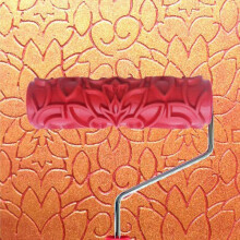 Inch Embossed Paint Roller with Plastic Handle for Flower Wall Decor