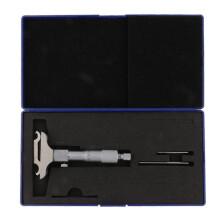 Premium 0-2inch Depth Micrometer Flat Probe Machinist Gauge Tools