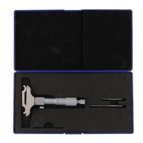 Premium 0-2inch Depth Micrometer Flat Probe Machinist Gauge Tools