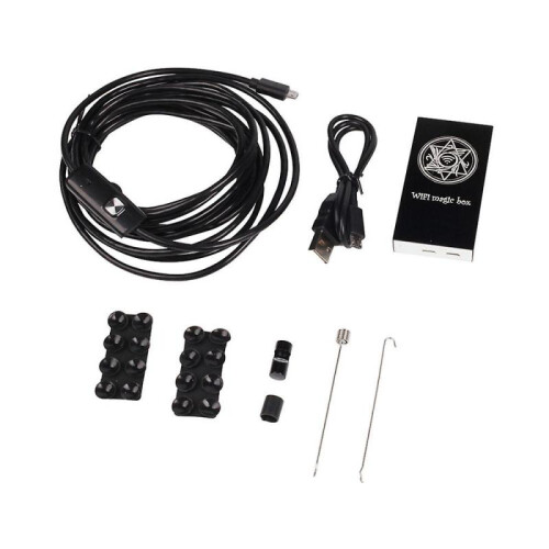 F100 8mm Wifi Waterproof Borescope Inspection Camera Android Ios Led 2m