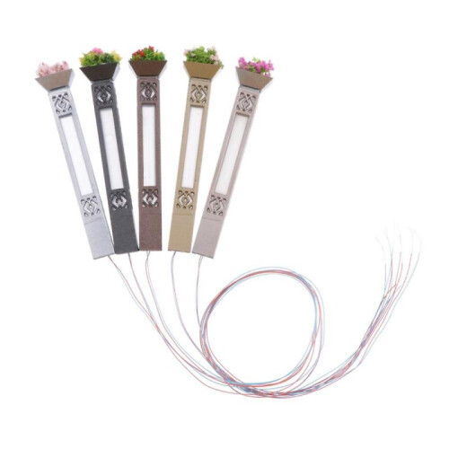 5pcs Mini Railway Model, Led Railroad Light Post, Ho Scale 1:100 7.3cm 1