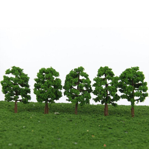 60pcs Plastic Tree Model Railroad Train Scenery 1:150 2