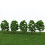60pcs Plastic Tree Model Railroad Train Scenery 1:150 11