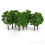 60pcs Plastic Tree Model Railroad Train Scenery 1:150 1