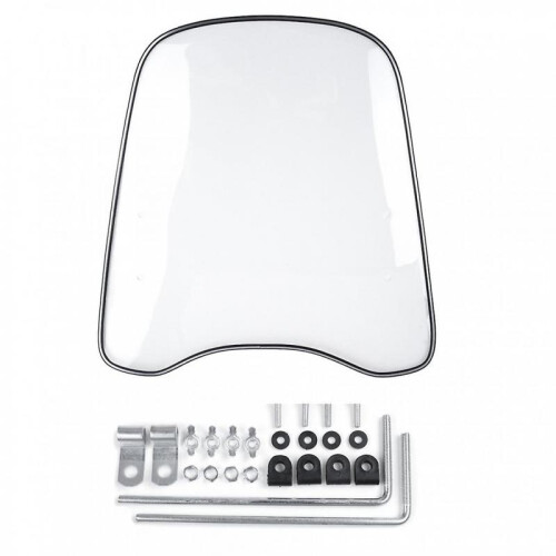 Windproof Clear Pc Front Windshield Protection Shield for Motorcycle Scooter 1