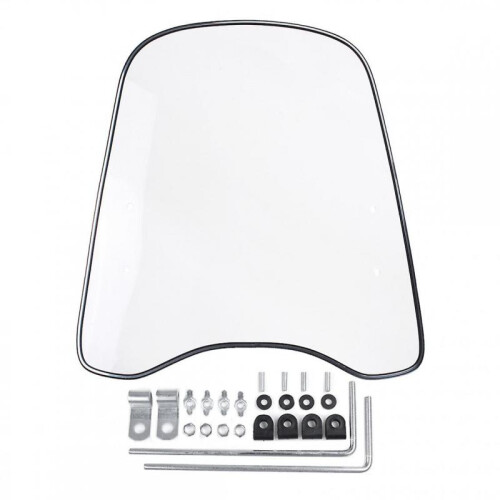 Windproof Clear Pc Front Windshield Protection Shield for Motorcycle Scooter