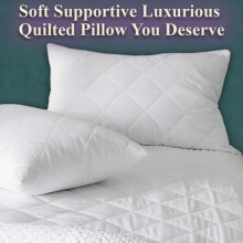 (Quilted Filled Pillow 2Pack) Extra Thick Mattress Topper 10cm/4 Inch Bounce Back Protectors 1200GSM Soft & Fluffy Pad Cover - All UK Sizes Single Double King Super King