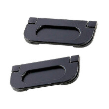 (As show, One size) 2-pack Alloy Recessed Type Handle Flush Door Pull For Pocket Doors, Black Rustproof For Sliding Doors, Cabinets, Drawers