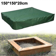 (150x150x20cm, Green) Waterproof Sandpit Cover, Tarpaulin Sandpit Cover, Toy Sandpit Cover