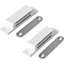 (As show, One size) Closet Door Magnet, Extra Strong Magnetic Door Closer - 13kg Holding Force - Set Of 2 In White - Closet Door - For Doors, Furniture, Drawers.