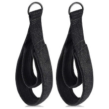 (As show, One size) 2pcs Double Loop Straps,feet Straps, Yoga Double Loop Straps Padded D-ring Ankle Strap