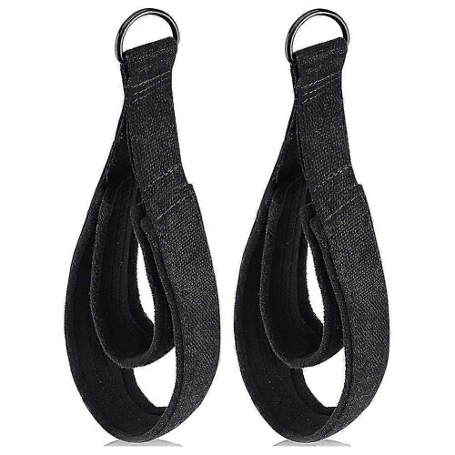 (As show, One size) 2pcs Double Loop Straps,feet Straps, Yoga Double Loop Straps Padded D-ring Ankle Strap