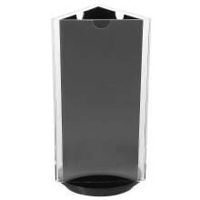 (As show, One size) Acrylic Sign Holder Rotatable Restaurants Menu Display Stand Tabletop Paper Holder