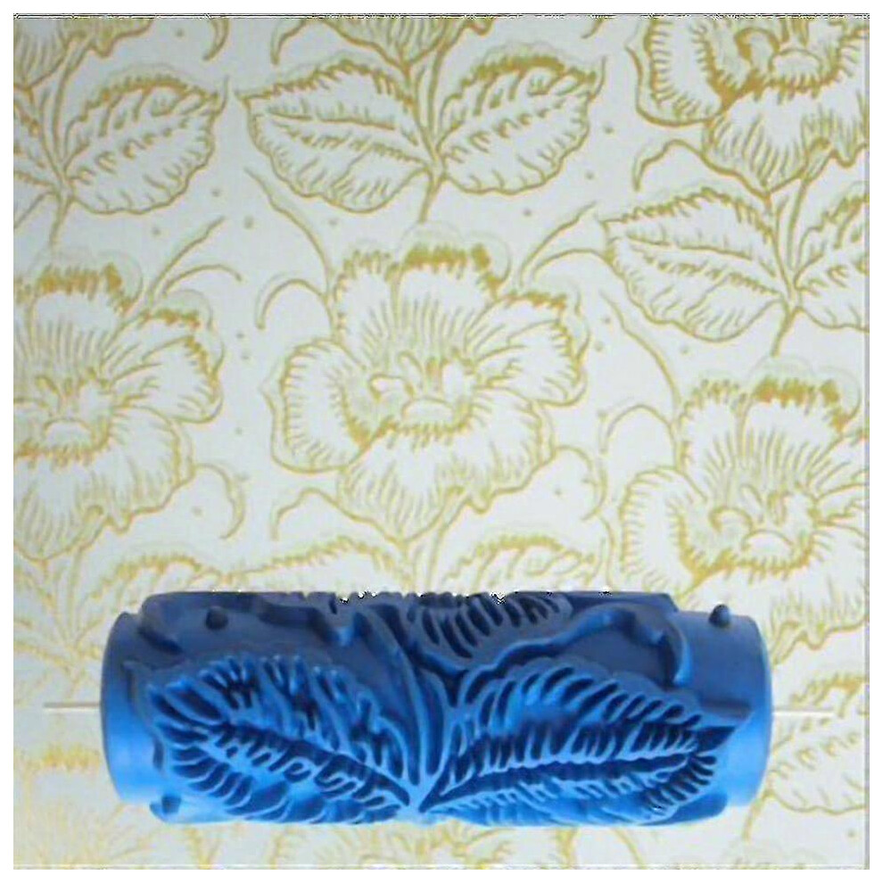 (074Y, One size) Flower Wall Decoration Patterned Paint Rollers 5&quot; Rubber Brush Reusable-image-OPC-PHP2ZWH-NEW