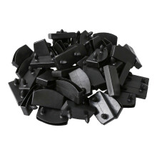 (As show, One size) 50pcs Bed Slat Plastic End Caps Holders 55mm Black -