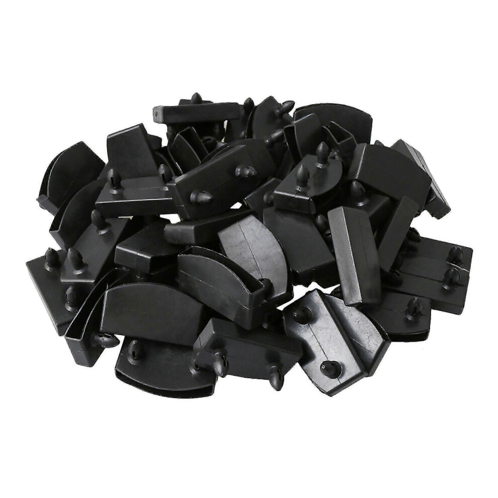 (As Show, One Size) 50Pcs Bed Slat Plastic End Caps Holders 55Mm Black - 8191722673558