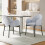 Living And Home (Grey) 2Pcs Upholstered Dining Chairs with Armrest 1