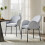 Living And Home (Grey) 2Pcs Upholstered Dining Chairs with Armrest 3