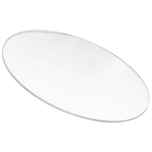 (As show, One size) Transparent 3mm Thick Mirror Acrylic Round Disc Dimetro:60mm 1