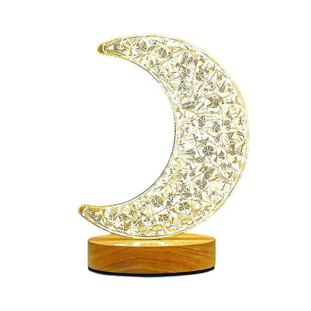 (As show, One size) Led Table Lamp Moon Decorative Bedside Night Lamp For Children Holiday Party Gift Moon-image-OPC-PHP55JR-NEW