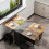 Living And Home Folding Dining Table Set with 4 Stools 3