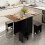 Living And Home Folding Dining Table Set with 4 Stools 1
