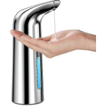 (As show, One size) Automatic Soap Dispenser With Sensor, Waterproof Touchless Infrared Soap Dispenser For Bathroom, Kitchens, Hotel, Restaurant - Silver