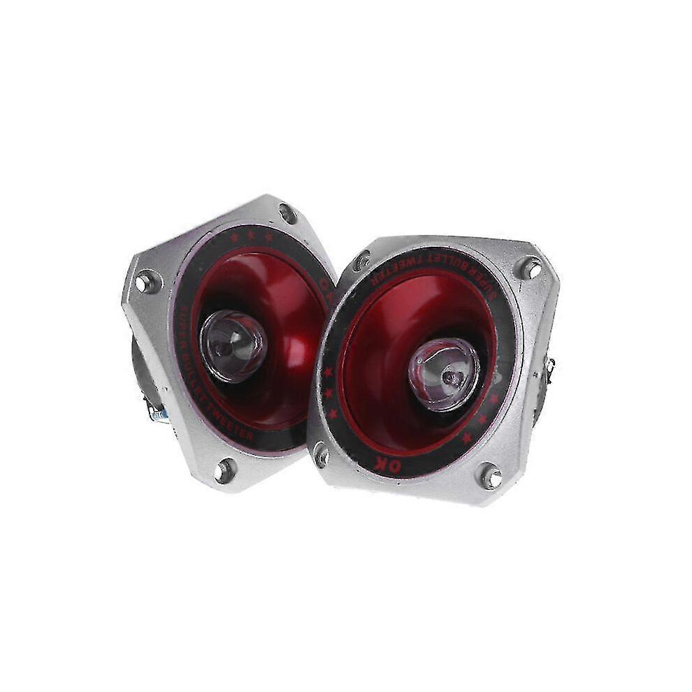 (As Show, One Size) 2Pieces Max.100w Piezo Tweeters Horn Piezoelectric Speaker Buzzer Treble Piezo For Head Speaker Tweeter With Color Light 8191722658234