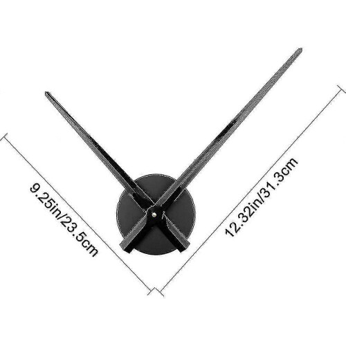 (Silver, One size) Large Clock Hands And Mechanism, Modern Black Long Hands Wall Clock _dxm 2