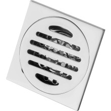 (As show, One size) Floor Drain Tub Stainless Steel Removable Drain Cover For Bathroom Shower Room Square Toilet Garden Strainer Rustproof Silver 10x10cm