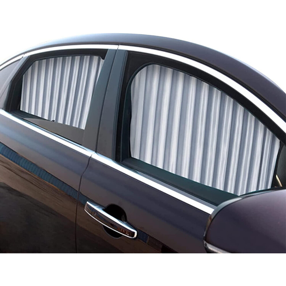 (As Show, One Size) Car Sun Shades - Set Of 4 (4 Windows) Car Sun Shades, To Block Uv Rays And Heat,... Silver 4704245221454