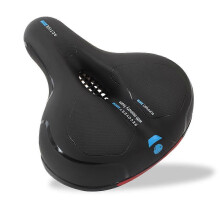 (As show, One size) Bicycle Saddle Ergonomic Touring Gel Saddle Hollow Dual Spring Shock Absorber Ball, with Rear Reflective Strip, Comfortable Bike Saddle for Bicycle/MT