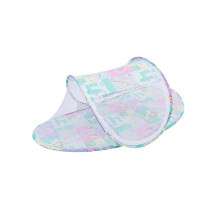 (As show, One size) Portable Folding Mosquito Net With Zipper For Family Travel Green, 108*60*38cm