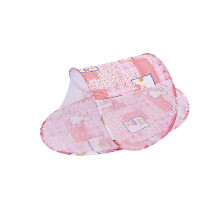 (As show, One size) Portable Collapsible Folding Mosquito Net With Zipper For Family Travel, Pink, 108*60*38cm