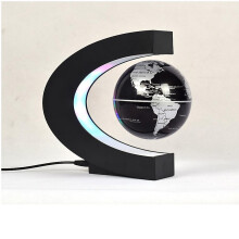 (As show, One size) Creative Luminous Earth Globe Floating Magnetic Levitation Globe Lamp With Led Lights And C-shaped Base For Teaching Demonstration Home And Office Dec