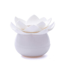 (As show, One size) Storage Box Toothpick Holder Cotton Swabs Organizer Lotus Shaped Holder Home Decor