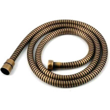 (As show, One size) High flow shower hose in stainless steel double fixing 1.5 m (1.5m Shower Hose)