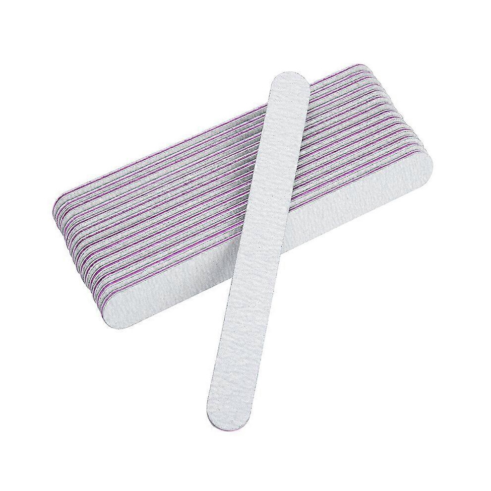 White (As Show, One Size) 15Pcs Professional Nail Files, Double Sided Nail File, 100/180 Grit Washable Double Sided Emery Board For Cosmetic Manicure, Hair