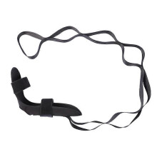 (As show, One size) 145cm Black Elastic Rehabilitation Yoga Strap with Buckles Ligament Stretching Belt Foot Flexibility Band Ankle Band for Physiotherapy, Yoga, Pilates,