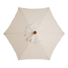 (As show, One size) Parasol Replacement Cover - 6 Ribs - 2 M - Waterproof - Anti-Ultraviolet - Replacement Fabric (3M / 9.8Ft,Beige)