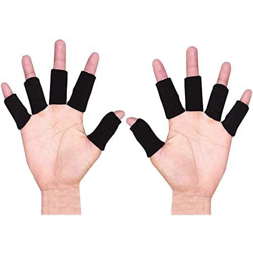 (As show, One size) Finger Guards 10 Elastic Finger Guards for Volleyball Basketball Players
