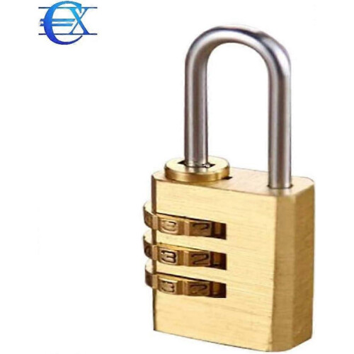 (As show, One size) Combination padlock - Security lock with numbers - Maximum hardness and reliability - 3 numbers - 1 padlock 2