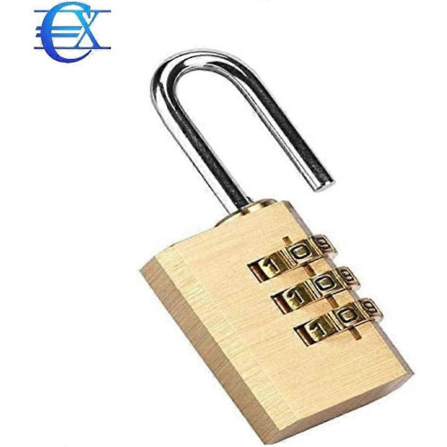 (As show, One size) Combination padlock - Security lock with numbers - Maximum hardness and reliability - 3 numbers - 1 padlock 1