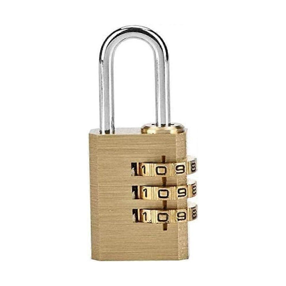 (As Show, One Size) Combination Padlock - Security Lock With Numbers - Maximum Hardness And Reliability - 3 Numbers - 1 Padlock 4704245226336